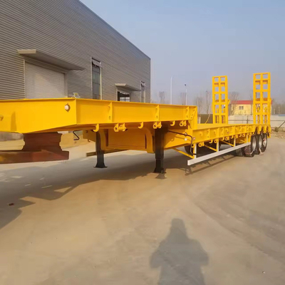 1 ano Serviço pós-venda 3 eixos 50t Lowbed Lowboy Low Flatbed Loader Drop Deck Trailer