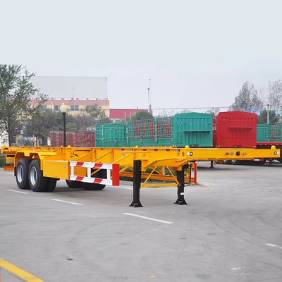 3 eixos bom 40ft cama plana de transporte de caminhão de reboque tarefa pesada grau 1820mm trilha