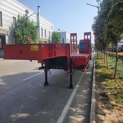 Semi-reboques de carga baixa de peso pesado de 40 pés para transporte de contêineres e máquinas
