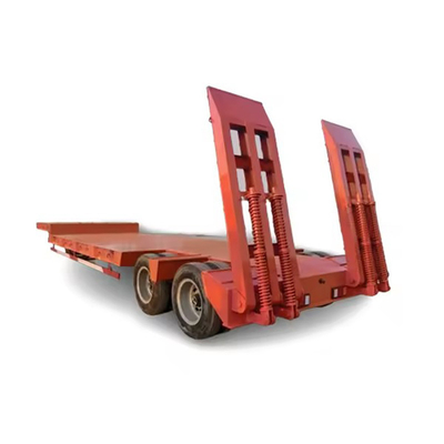 10 Número de pneu Pesado 3 eixos Lowboy Trailer 60 80 100 toneladas Semi-Carrier Low Bed Trailer