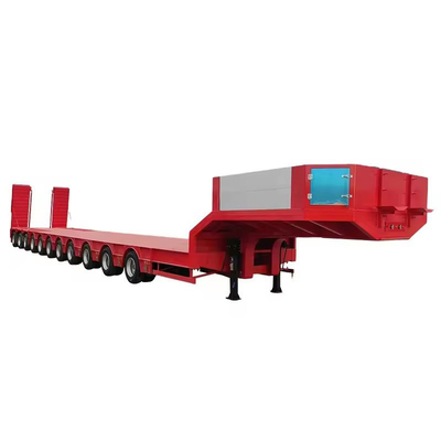 10 Número de pneu Pesado 3 eixos Lowboy Trailer 60 80 100 toneladas Semi-Carrier Low Bed Trailer