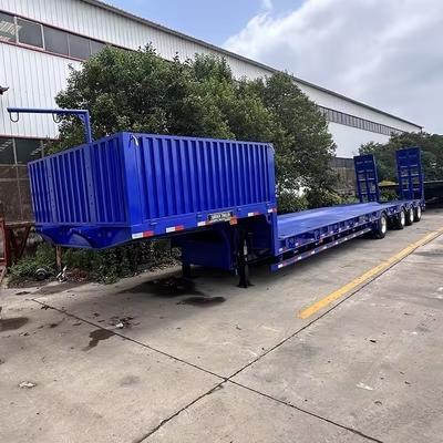 Transporte de placas eólicas Trailers de cama semi baixa 150 toneladas Capacidade Suspensão de mola de folha