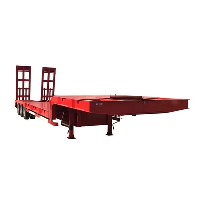 Transporte de placas eólicas Trailers de cama semi baixa 150 toneladas Capacidade Suspensão de mola de folha