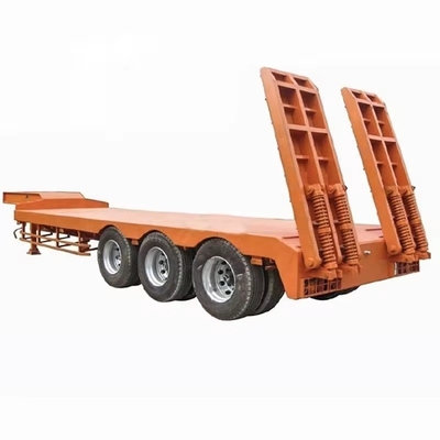 Transporte de placas eólicas Trailers de cama semi baixa 150 toneladas Capacidade Suspensão de mola de folha