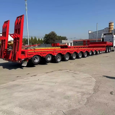 Trailers de cama baixa 3 eixos 1820mm de piso adequado para transporte de equipamentos pesados e grandes