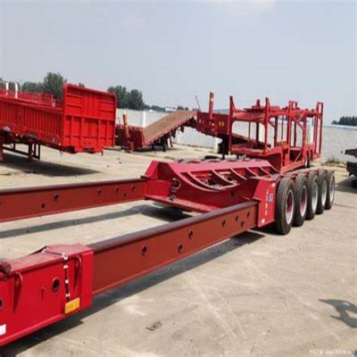 Customização Flatbed Low Bed Trailer para Agricultura Transportador Equipamento de reversão Cargo Madeira madeira Drop Cargas extensíveis