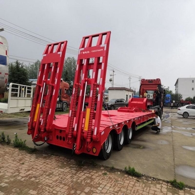 Semi-reboque de 3 eixos de banco plano para transporte de contentores sem sistema de travagem antibloqueio ABS