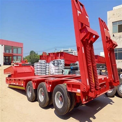 Customização 3 eixos Excavadora de transporte 60ton Usados semirreboques de baixo leito com eixo de 13t