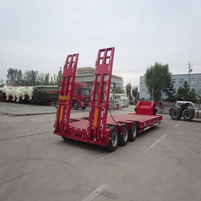 3 eixos 50 toneladas 60 toneladas Semi-remolques de caminhão de cama baixa para transporte de equipamentos pesados