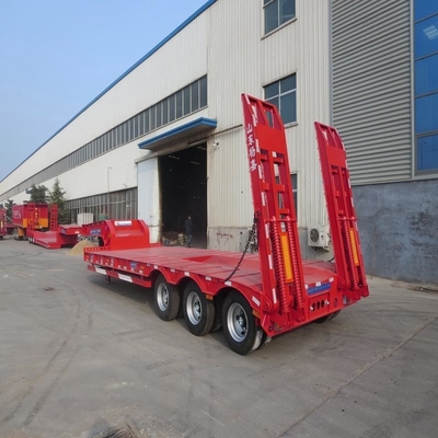 3 eixos 50 toneladas 60 toneladas Semi-remolques de caminhão de cama baixa para transporte de equipamentos pesados