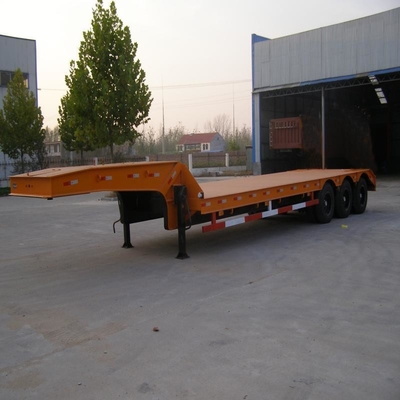 Tipo MacPherson Suspensão 40-80ton 4 eixo Telescópica extensão de cama baixa semi-reboque