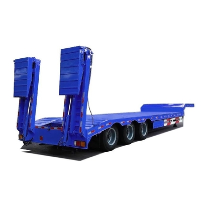 Semi-reboque de 3 eixos de baixo leito plano para transporte de contentores