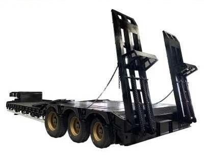 3 eixos 60 toneladas de convés inferior de convés plano de cama baixa semi-reboque para transporte de carga pesada