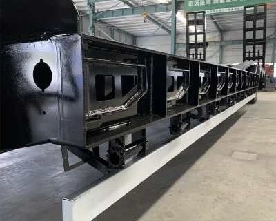 3 eixos 60 toneladas de convés inferior de convés plano de cama baixa semi-reboque para transporte de carga pesada
