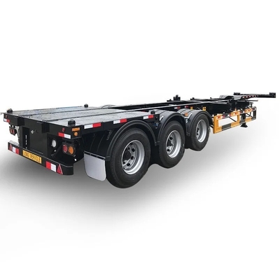 Sistema de travagem de dupla linha EHL9400TJZ40 3 eixos 40 FT Flatbed Skeleton Semi Truck Trailer