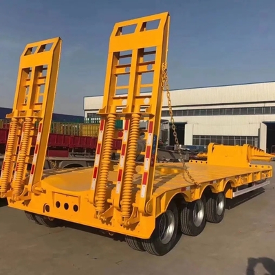 Shang Dong Maquinaria Pesada Low Flat Trailer Feito em com Suspensão Mecânica em um