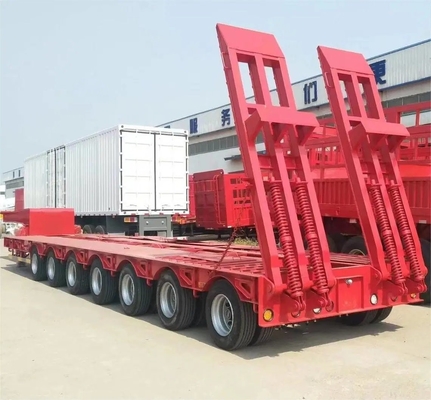 Shang Dong Maquinaria Pesada Low Flat Trailer Feito em com Suspensão Mecânica em um