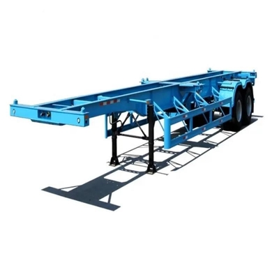 Semi-remolque de estrutura de esqueleto fabricado em Shandong para transporte de contêineres de 40 FT