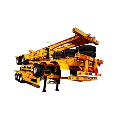 Semi-remolque de estrutura de esqueleto fabricado em Shandong para transporte de contêineres de 40 FT