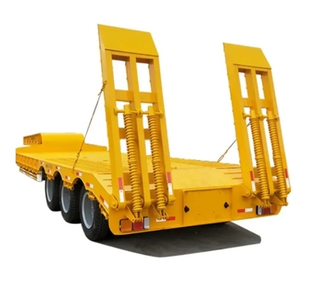 Customização Carrinho de carga baixa desmontável de pescoço de galinha / Lowbed / Lowboy Low Flat Bed Trailer