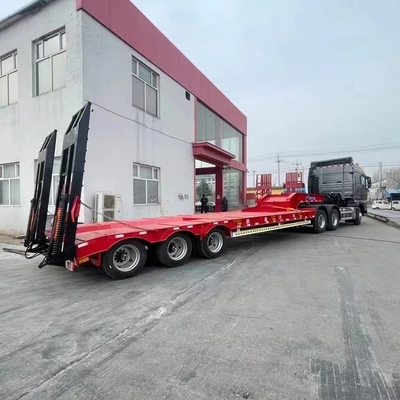 CCC ISO 40 toneladas de carga pesada com pescoço de galinha/reboque de caminhão de cama com capacidade de 2,5 toneladas