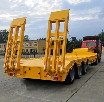 CCC ISO 40 toneladas de carga pesada com pescoço de galinha/reboque de caminhão de cama com capacidade de 2,5 toneladas
