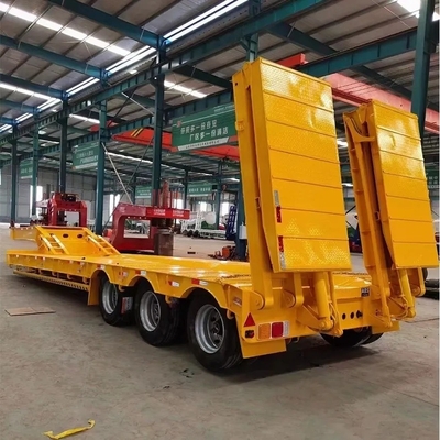 CCC ISO 40 toneladas de carga pesada com pescoço de galinha/reboque de caminhão de cama com capacidade de 2,5 toneladas