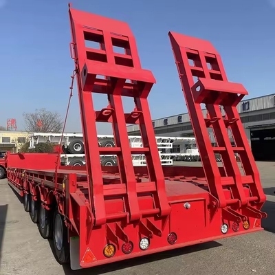 CCC ISO 40 toneladas de carga pesada com pescoço de galinha/reboque de caminhão de cama com capacidade de 2,5 toneladas
