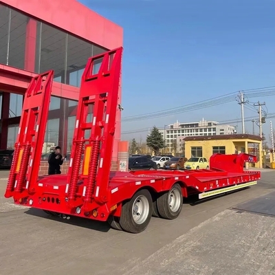 CCC ISO 40 toneladas de carga pesada com pescoço de galinha/reboque de caminhão de cama com capacidade de 2,5 toneladas