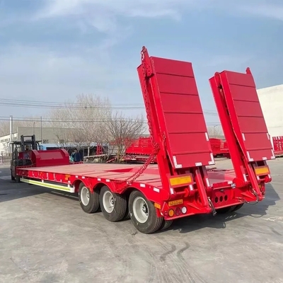 CCC ISO 40 toneladas de carga pesada com pescoço de galinha/reboque de caminhão de cama com capacidade de 2,5 toneladas