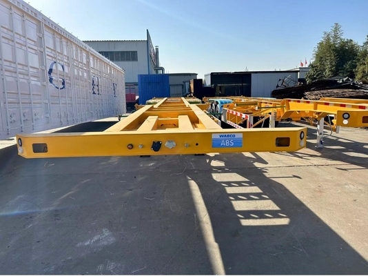 2 eixos 20FT Container Skeleton Semi-trailer para Terminal Port Truck Chassis em aço