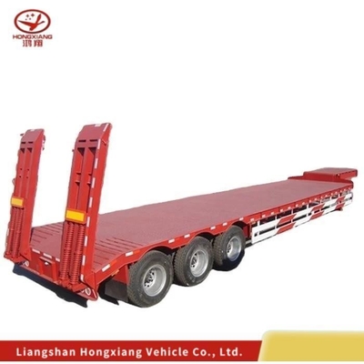 Q345b / T700 Trailers de veículos pesados de eixo baixo com viga principal 3/4 de aço