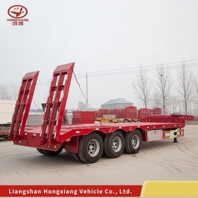 Customização 80 Ton Gooseneck Low Loader/Lowbed/ Lowboy Low Bed Trailer com 3 eixos