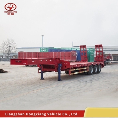 Customização 80 Ton Gooseneck Low Loader/Lowbed/ Lowboy Low Bed Trailer com 3 eixos