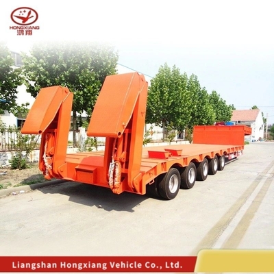Customização 80 Ton Gooseneck Low Loader/Lowbed/ Lowboy Low Bed Trailer com 3 eixos