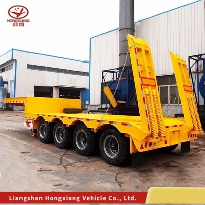 Customização 80 Ton Gooseneck Low Loader/Lowbed/ Lowboy Low Bed Trailer com 3 eixos