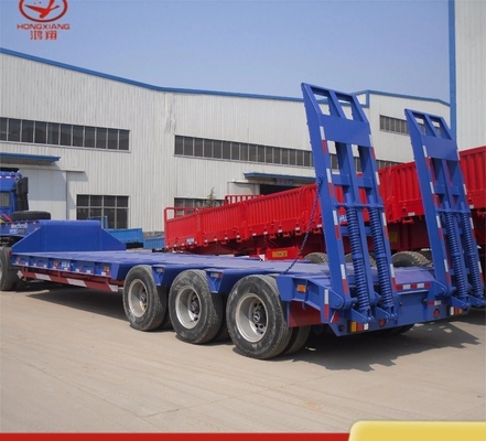 Customização 80 Ton Gooseneck Low Loader/Lowbed/ Lowboy Low Bed Trailer com 3 eixos
