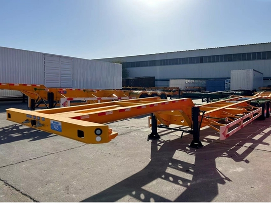 Carga média 2/3 eixos 20FT 40FT 40t Container Semi-trailer Esqueleto Semi-trailer de caminhão