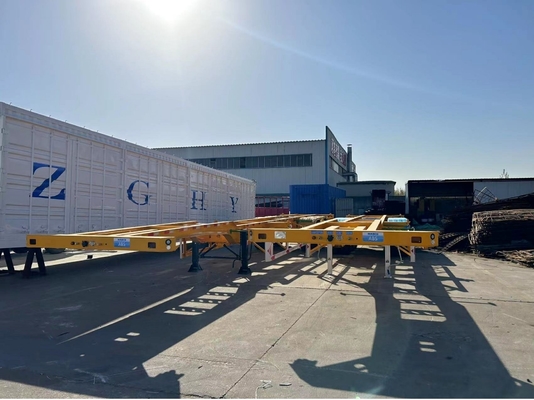 2/3/4 Número de eixo Bom Venda 3-Eixos 20FT 2-Eixos 40 pés Container Esqueleto Semi-Relógio