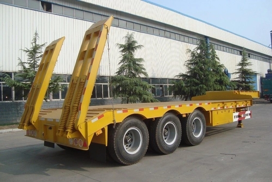 Customização Vans-tipo Low Bed Trailers 3 eixos para transporte de escavadeiras pesadas