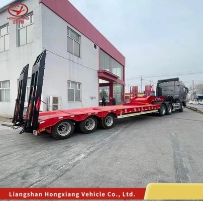Caminhão de carga baixa desmontável de pescoço de galinha/Lowbed/Lowboy Low Flat Bed Trailer Personalizável
