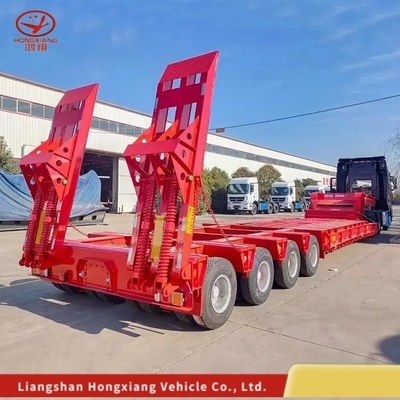 Reboque semi-absorvente extensivel com 8 pneus para transporte de carga pesada