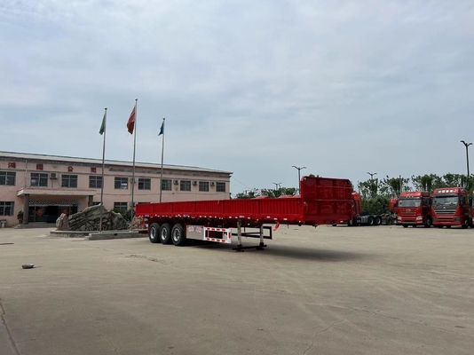 Container plano de 3 eixos e semi-reboque de camião multiuso a granel com 1