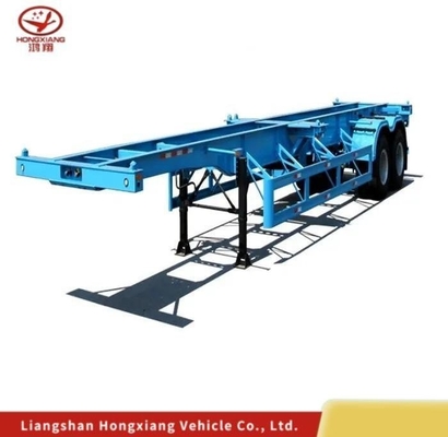 Tipo de reboque de ligação múltipla Semi-reboque de contêiner Chassis Reboque com sistema de travagem de dupla linha