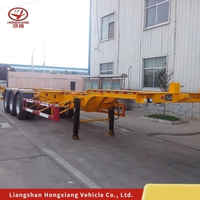 Tipo de reboque de ligação múltipla Semi-reboque de contêiner Chassis Reboque com sistema de travagem de dupla linha