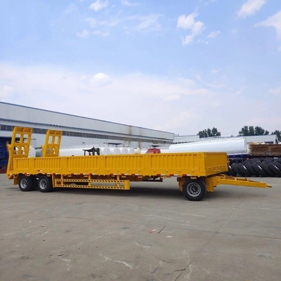 5.5 toneladas de carga leve 3 eixos lateral multifunção tractor escada hidráulica semi-reboque