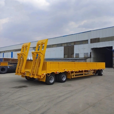5.5 toneladas de carga leve 3 eixos lateral multifunção tractor escada hidráulica semi-reboque