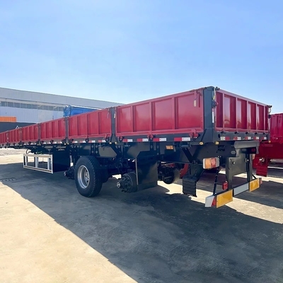 2/3/4 eixo de aço chinês de parede lateral de semi-reboque plano para transporte de carga pesada