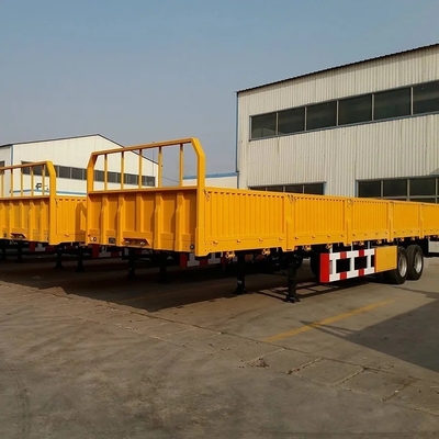 2/3/4 eixo de aço chinês de parede lateral de semi-reboque plano para transporte de carga pesada