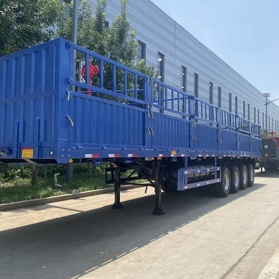 Aço carbono 3 eixos 13m 40ton Removível vedação de parede lateral Cargo Semi-Carrier Trailer
